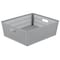 Simplify Slide 2 Stack It Shallow Storage Tote Baskets in Grey, 2PK 25933-GREY - alternate 3
